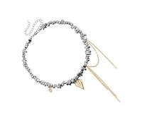 YUGSHNKFC Heart Tassels Pendant Necklace With Irregular Beads Designs Unique Collarbone Chain Charm For Fashionable Women