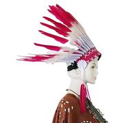 YUGSHNKFC Indian Feather Headband for Women Banquet Party Halloween Hair Hoop Halloween Masquerade Party Adult Hair Accessories