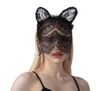 YUGSHNKFC Lace Mesh Headbands for Washing Face or Facials,Skincare Headbands, Face Wash Headband Cat Ears Makeup Headbands