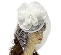 YUGSHNKFC Large Flower Barrettes for Women Flapper Headpiece Accessories for Cosplay Party Elegant Lace Pearl Barrettes
