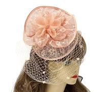 YUGSHNKFC Large Flower Barrettes for Women Flapper Headpiece Accessories for Cosplay Party Elegant Lace Pearl Barrettes