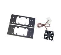 YUGSHNKFC Low-Profile Metal Bracket for Case with Fan, 2 with fan | Optimal Air Circulation and Heat Reduction for Space Optimization, Compact Metal Structure Design