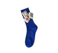 YUGSHNKFC Mahjong Patterned Socks Combining Tradition and Modernity Middle Tube Socks for Family Gatherings and Home Leisure Mahjong Lover