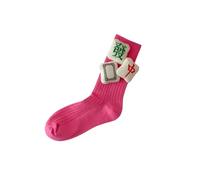 YUGSHNKFC Mahjong Patterned Socks Combining Tradition and Modernity Middle Tube Socks for Family Gatherings and Home Leisure Mahjong Lover