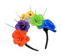 YUGSHNKFC Mexicans Flower Crowns Headband Day Of The Dead Headwear Headpiece For Women Costumes Day Of The Dead Mexicans Headpiece Crown Festival