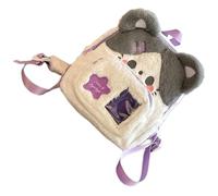YUGSHNKFC Modern Dog-Shaped Daypack for Children, Breathable Comfortable Design, Water-Resistant Outdoor Activity Backpack Soft Plush Dog Backpacks
