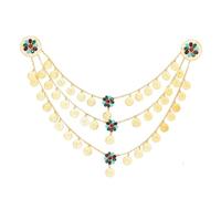 YUGSHNKFC Multi Layer Alloy Coin Tassels Shoulder Chain Necklace Shoulder Accessory for Fashion Forward Women Seek Unique Styles Sturdy Fashion Accessory