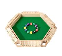 YUGSHNKFC Multifunctional Math Learning Tool Six Panel Reversible Wood Board Game for Role Playing Event Double Sided Number Flipping Game