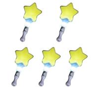 YUGSHNKFC Pack Of 5 Colorful LED Glow Sticks Flashing Sticks Heart Star Shaped Light Up For Party Led Glow Rod Night Club Lanyard Included