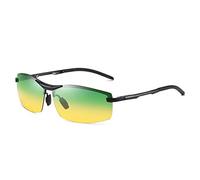 YUGSHNKFC Photochromic Night for Vision Glasses, Polarized Yellow | Photochromic Polarized Sunglasses Change Color Day Night for Vision, Anti-Glare Clear Night Driving Glasses