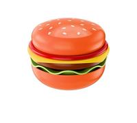 YUGSHNKFC Playful Hamburger Shape 5PCs Ceramic Serving Set Includes Main Dishes Dessert Plates Bright Under Glazed Decoration Bright Ceramic Kitchen Storage Set