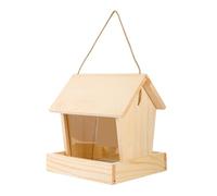 YUGSHNKFC Rain Proof Bird Feeder Wood Hanging Bird Feeder For Outdoor Backyard Garden Hanging House Shape Feeder For Wild Bird