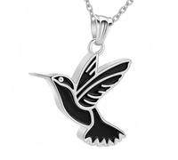 YUGSHNKFC Resistant Avian Design Pet Cremation Necklace Commemoration Charm for Ashes Treasure with Flexible Chain Resilient Bird-Embossed Necklace Safe Compartment