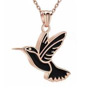 YUGSHNKFC Resistant Avian Design Pet Cremation Necklace Commemoration Charm for Ashes Treasure with Flexible Chain Resilient Bird-Embossed Necklace Safe Compartment