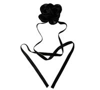 YUGSHNKFC Retro Black Red Rose Flower Velvets Necklace French Elegant Clavicle Chain Sweet Collar Women Jewelry