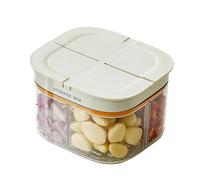 YUGSHNKFC Reusable 4 Section Leakproof Food Storage Container With Drainage Holes For Fruits Vegetables Meat Kitchen Organizers Leakproof Containers