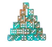 YUGSHNKFC Round Corner Six Sided Dices Bulk Pack of 50 Assorted Color 12mm Acrylic Cube with Number Dots for Kids Use Acrylic Set