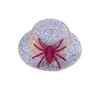 YUGSHNKFC Shimmering Spiders Miniature Hat Set For Cosplay Costumes Western Cosplay Cowgirl Accessories Hair Styling Handmade Top Hat Hair Clip
