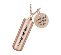 YUGSHNKFC Simple Ashes Urn Memorial Jewelry Cremation Box Metal Charm Necklace Urn Casket for Ashes Memorial Pet Container