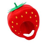 YUGSHNKFC Strawberry Headgear Photography Props Strawberry Headgear Plush Strawberry Hat Novelty Funny Fruit Hat Halloween Caps