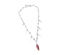 YUGSHNKFC Stylish Gothic Crucifix Necklace with Thorn Detail Elegant Retro Alloy Chain Accessory for Her Him Spine Meet Necklace