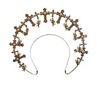 YUGSHNKFC SunGoddess Headband for Women Vintage VirginMary Hairband Halloween Party Props Wedding Headpieces