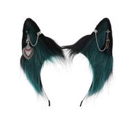 YUGSHNKFC Tassels Chain Furry Ear Hairhoop for Women Plush Hairband LolitaStyle Costume Headband Party Props Halloween Headdress