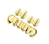 YUGSHNKFC Trendy Hip Hop Teeth Grillzs Set Delicate Ready Glossy Teeth Grillzs Set HipHop Accessory for Artists Sturdy Fashion Accessories