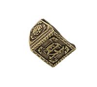 YUGSHNKFC Unique Fortunes Brass Rings Aged Copper Tone Jewelry For Men Vintage Accessories Historical Theme Event Wear Accessory Antique Brass