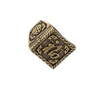 YUGSHNKFC Unique Fortunes Brass Rings Aged Copper Tone Jewelry For Men Vintage Accessories Historical Theme Event Wear Accessory Antique Brass