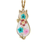 YUGSHNKFC Unique Handmade Resin Cats Necklace Animal Shape Pendant Necklace Alloy Texture Suitable for Fashion Women Present