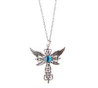 YUGSHNKFC Unique Winged Crosses Pendant Necklace Delicate Demons Wing Crosses Necklace Neck Ornament for the Stylish Individuals