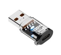 YUGSHNKFC USB-A Extender With Indicators Light Clear Shell Adapter Type-C Female To USB A Male Converter For Laptop Cellphone