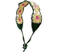 YUGSHNKFC Vacation Flower Headscarf for Street Photo Crochet Hair Scarf Spring Decorative Headpiece Holiday Headwrap for Casual