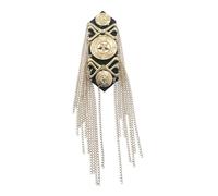 YUGSHNKFC Western Tassels Chain Epaulette With Embossed Star For Various Occasion Stage Performances Formal Dress Suit Epaulets Shoulder Epaulettes