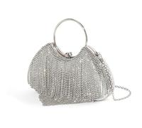 YUGSHNKFC Women Evening Bag Stylish Crossbody Bag With Removable Chain Tassels Handbag Purse Rhinestones Shoulder For Wedding Women Shoulder Rhinestones Evening Tassels Clutches Purse For Banquet