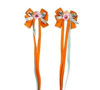 YUGSHNKFC Women's Flower Headdress with Long Ribbon Beautiful Rabbit Ear Headband Cosplay Hair Clip Photo Props