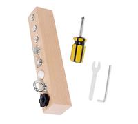 YUGSHNKFC Wooden Engineering Toy Set with Rotating Screws for Preschoolers Problem Solving Skills Development Ages 3+ Educational Building Blocks with Tools