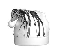 YUGTAEE Adult plush Christmas hat African Giraffe Printed with soft touch for holiday parties and dances suitable for men and women