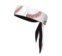 YUGTAEE Baseball Lace Close Up Picture Sports Double-Sided Headscarf for Women and Men Adjustable for All Head Circumferences