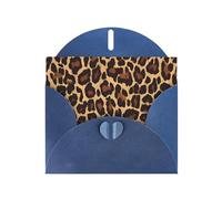 YUGTAEE Blue Greeting Card Cool Cheetah Leopard Printed 4x6in for Christmas, children's birthdays, Valentine's Day, wedding anniversaries, and party invitations