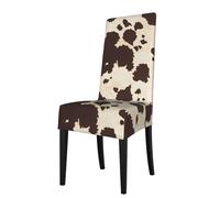 YUGTAEE Cow Fur Print Picture dining chair cover is easy to disassemble and made of high resilience fabric that is wear-resistant
