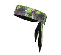 YUGTAEE Cute Grey Hare Rabbit Picture Sports Double-Sided Headscarf for Women and Men Adjustable for All Head Circumferences