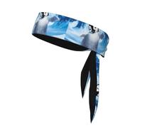 YUGTAEE Cute Penguins Baby Taking Pictures Picture Sports Double-Sided Headscarf for Women and Men Adjustable for All Head Circumferences