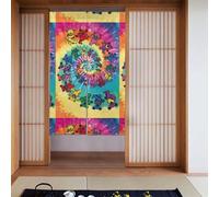 YUGTAEE Dancing thanksgiving bear Picture Curtain two Pieces Spliced 34x56in Fabric curtains, room dividers for Hanging Between Rooms, at Doorways