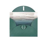 YUGTAEE Dark Green Greeting Card In the midst of the tide Printed 4x6in for Christmas, children's birthdays, Valentine's Day, wedding anniversaries, and party invitations