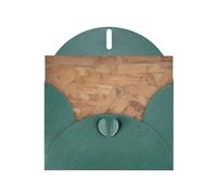 YUGTAEE Dark Green Greeting Card Retro Rough Oak Wall Printed 4x6in for Christmas, children's birthdays, Valentine's Day, wedding anniversaries, and party invitations