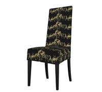 YUGTAEE Dinosaurs Theme Picture dining chair cover is easy to disassemble and made of high resilience fabric that is wear-resistant