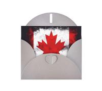 YUGTAEE Gray Greeting Card Canadian flag Printed 4x6in for Christmas, children's birthdays, Valentine's Day, wedding anniversaries, and party invitations