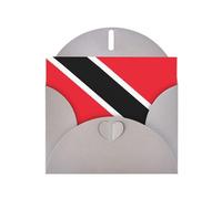 YUGTAEE Gray Greeting Card Flag of Trinidad and Tobago Printed 4x6in for Christmas, children's birthdays, Valentine's Day, wedding anniversaries, and party invitations
